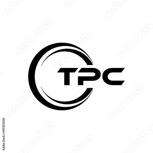 TPC letter logo design with white background in illustrator, vector logo modern alphabet font overlap style. calligraphy designs for logo, Poster, Invitation, etc.
