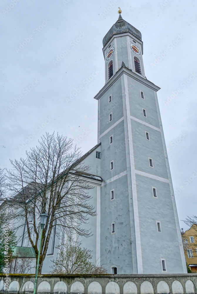 Obraz premium Historische Kirche in Garmisch-Partenkirchen
