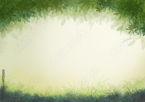 abstract nature green background. environmental theme design concepts for copy space. green leaf advertising frame.