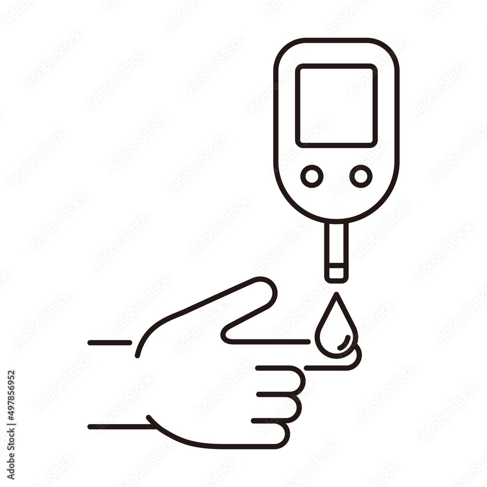 Home glucose meter icon. Home glucose meter icon.
