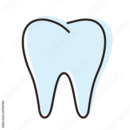 Tooth flat icon, vector illustration