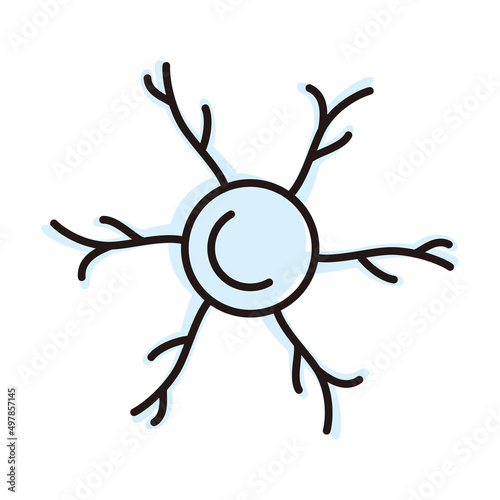 Human neuron icon, vector illustration