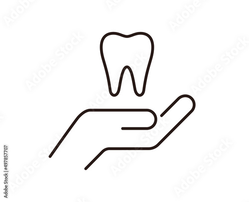 Tooth icon, take care of your teeth, Dental concept.