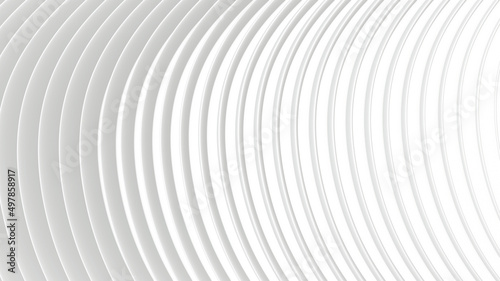 Fototapeta Naklejka Na Ścianę i Meble -  3D white wavy background for business presentation, gray stripes elegant pattern