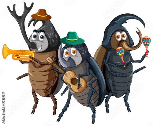 A beetle music band cartoon character