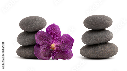 Zen stone isolated on background with clipping path.
