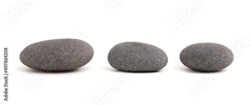 Photography Zen stone isolated on background with clipping path.