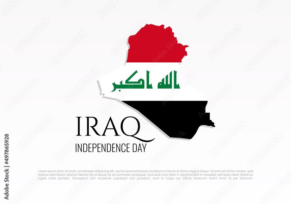 Iraq independence day background banner poster for national celebration on October 3rd. Iraq independence day background banner poster for national celebration on October 3rd.