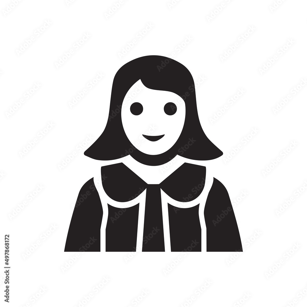 Fototapeta premium Girl icon 
