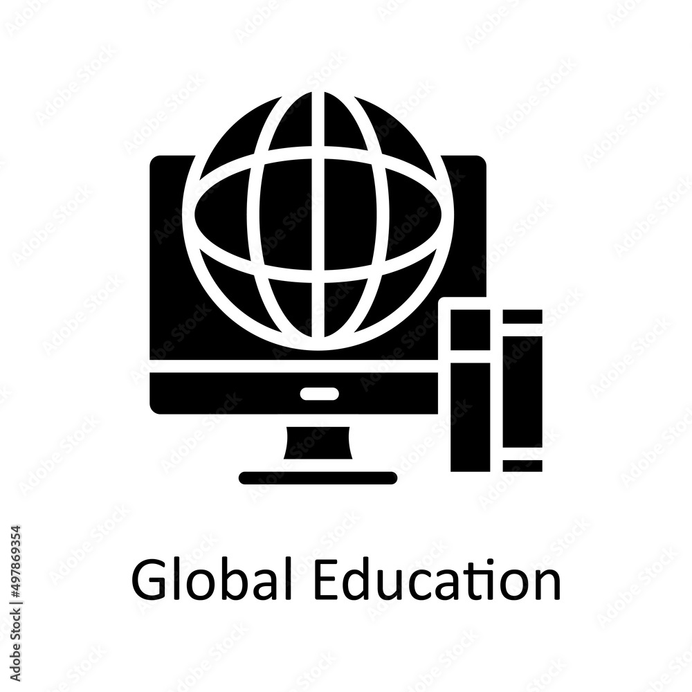 Global Education vector Solid Icon Design illustration. Educational Technology Symbol on White background EPS 10 File Global Education vector Solid Icon Design illustration. Educational Technology Symbol on White background EPS 10 File