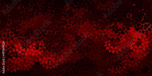 Dark pink, red vector texture with random triangles.