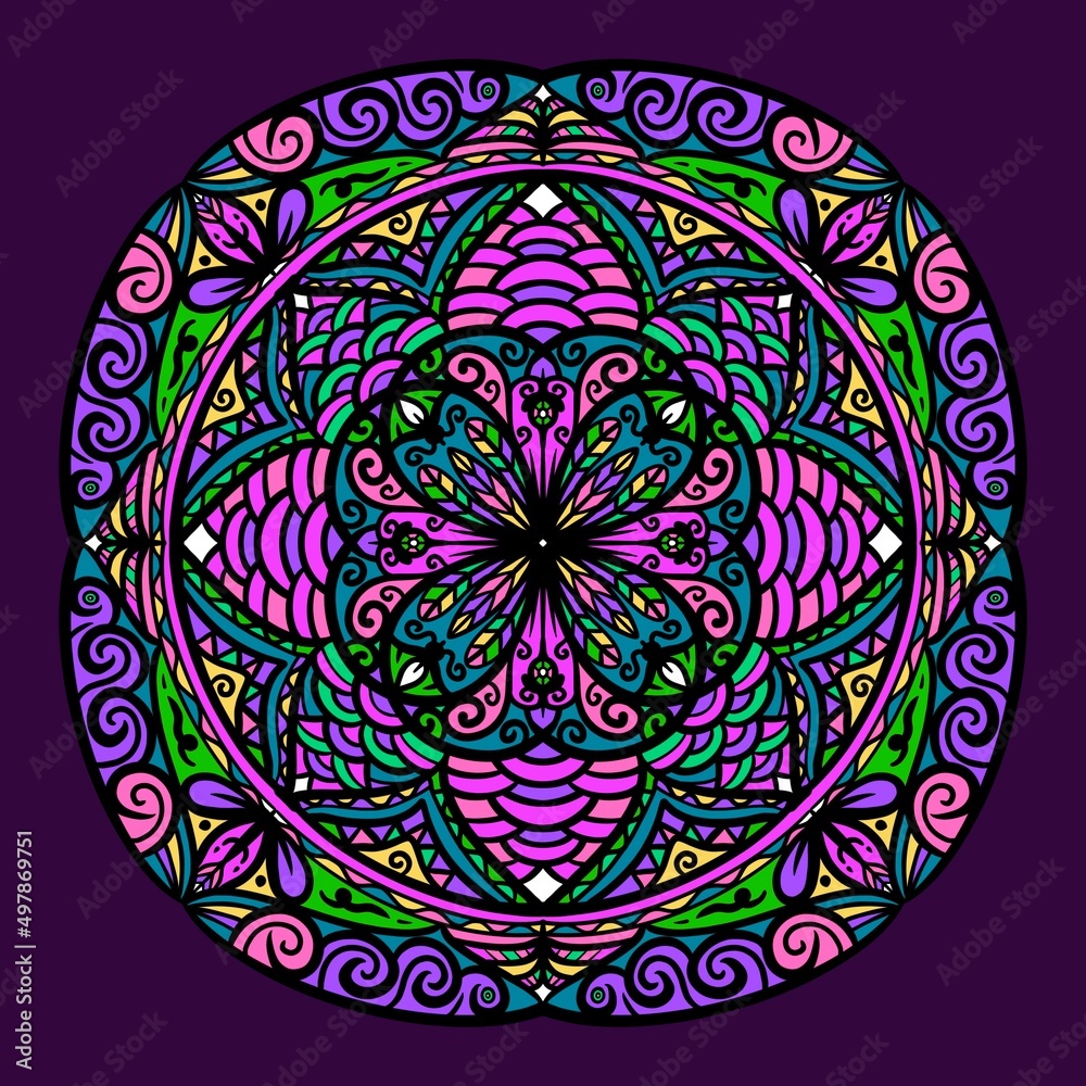 Mandalas for coloring book. Decorative round ornaments. Unusual flower shape. Oriental pattern, illustration, Mandala patterns. Weave design elements. 