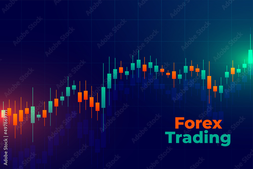 forex trading buy and sell trend stock market background