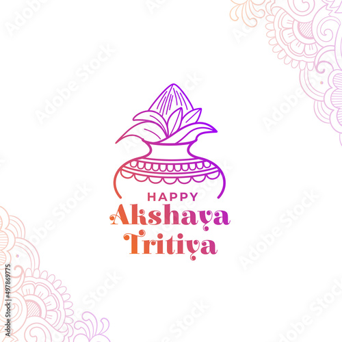 hindu kalash design for akshaya tritiya event photo