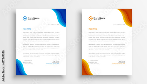 company business letterhead modern design