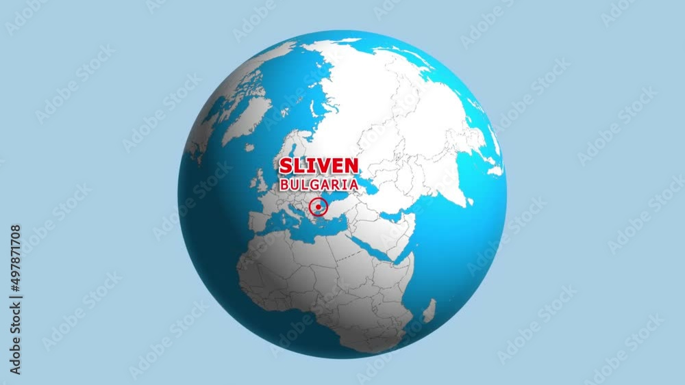 BULGARIA SLIVEN ZOOM IN FROM SPACE BULGARIA SLIVEN ZOOM IN FROM SPACE