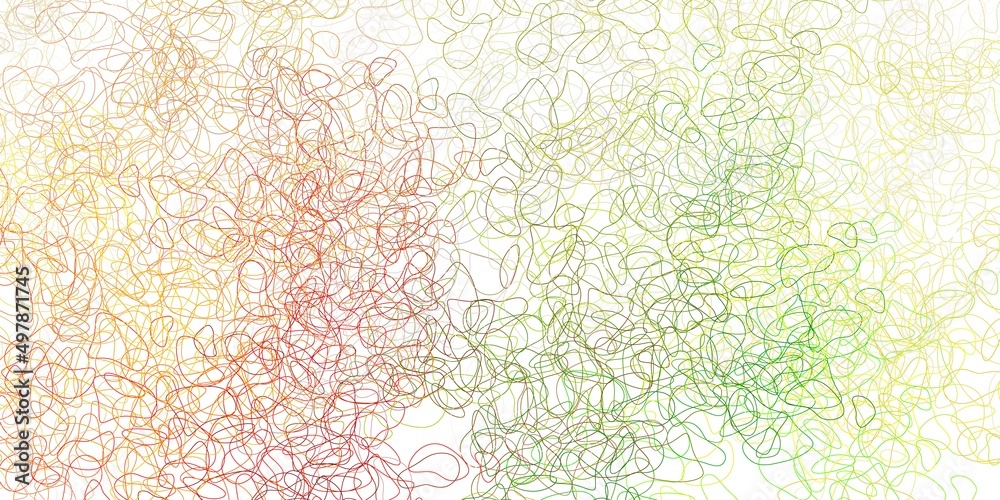 Light green, yellow vector backdrop with chaotic shapes. Light green, yellow vector backdrop with chaotic shapes.