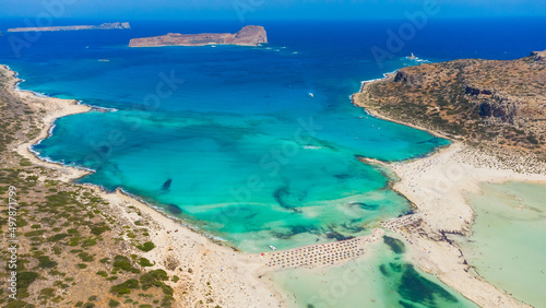 amazing view of Balos bay, Gramvousa Crete, Greece