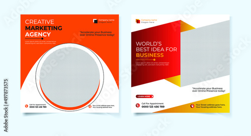 Modern digital marketing agency social media banner bundle