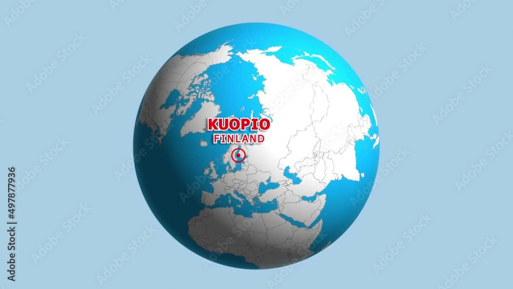 FINLAND KUOPIO ZOOM IN FROM SPACE FINLAND KUOPIO ZOOM IN FROM SPACE