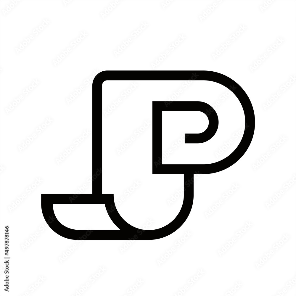 Creative Outline Logo Designs Letter P Template Vector Illustrations. Creative Outline Logo Designs Letter P Template Vector Illustrations.