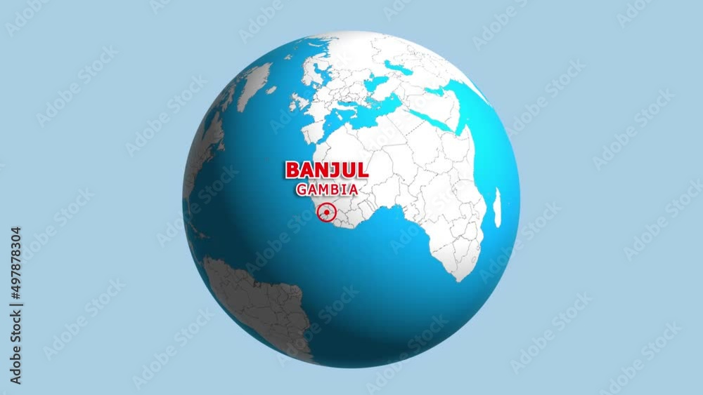 GAMBIA BANJUL ZOOM IN FROM SPACE GAMBIA BANJUL ZOOM IN FROM SPACE
