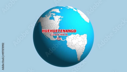 GUATEMALA HUEHUETENANGO ZOOM IN FROM SPACE photo