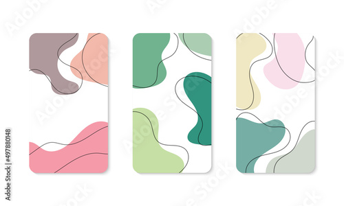 set template smartphone screen wallpaper. abstract creative cover design background. vector illustration. graphic composition use for web and mobile wallpaper.
