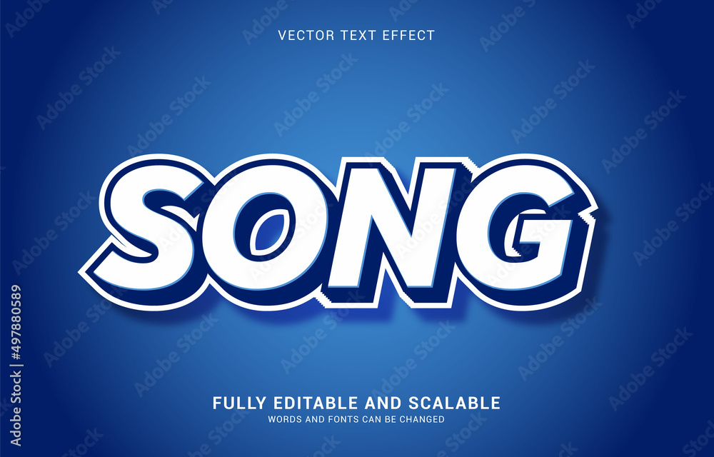 editable text effect, Song style editable text effect, Song style