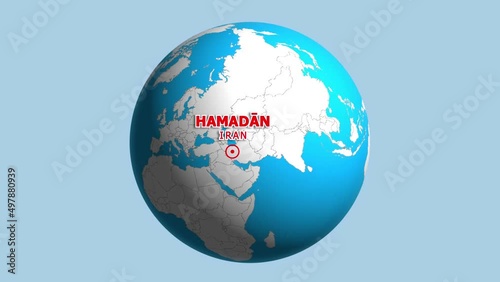 IRAN HAMADAN ZOOM IN FROM SPACE photo