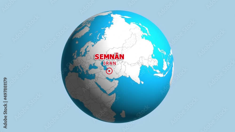 IRAN SEMNAN ZOOM IN FROM SPACE IRAN SEMNAN ZOOM IN FROM SPACE