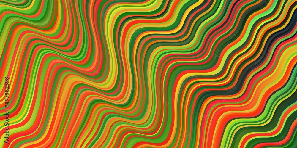 Dark Multicolor vector backdrop with bent lines.