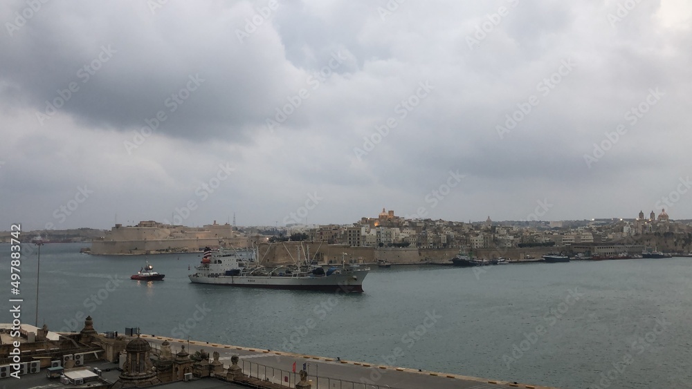 military ship malta port