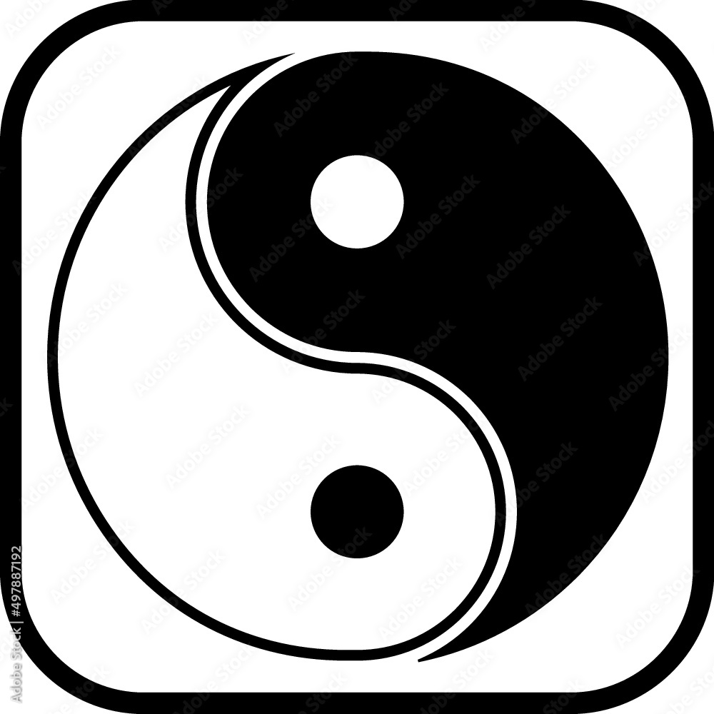 Yin yang Daoism symbol. Yin-yang vector icon isolated Yin yang Daoism symbol. Yin-yang vector icon isolated