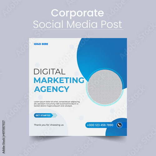 Digital Business Marketing Social Media Post Templete photo