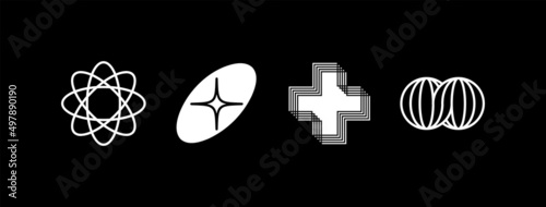 Universal trendy geometric shapes set