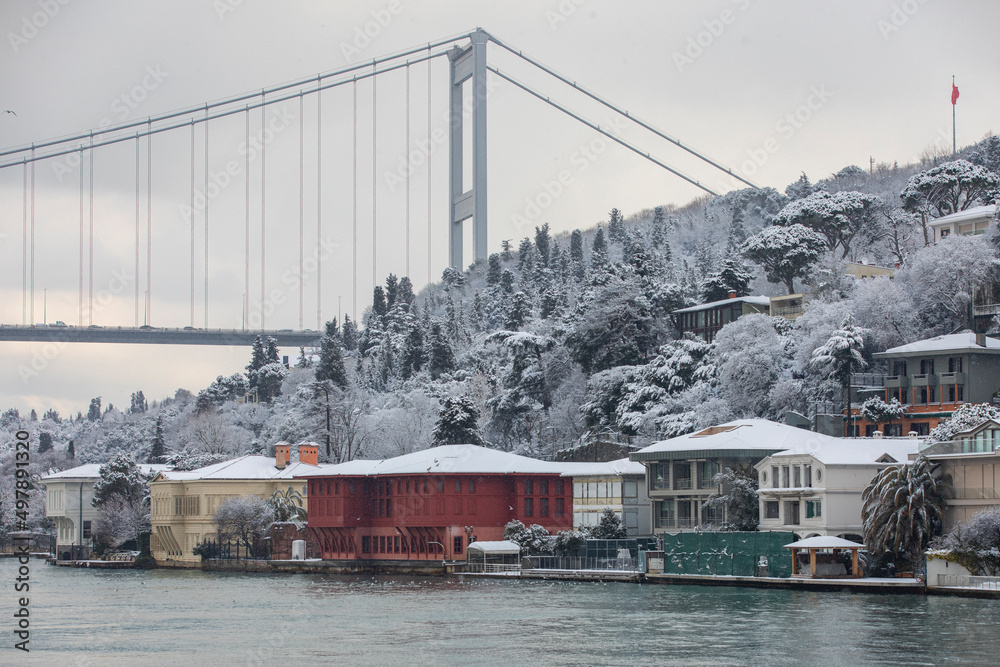 Istanbul City in the Winter Season, Uskudar Istanbul Turkey