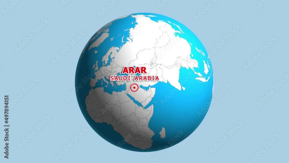 SAUDI ARABIA ARAR ZOOM IN FROM SPACE SAUDI ARABIA ARAR ZOOM IN FROM SPACE