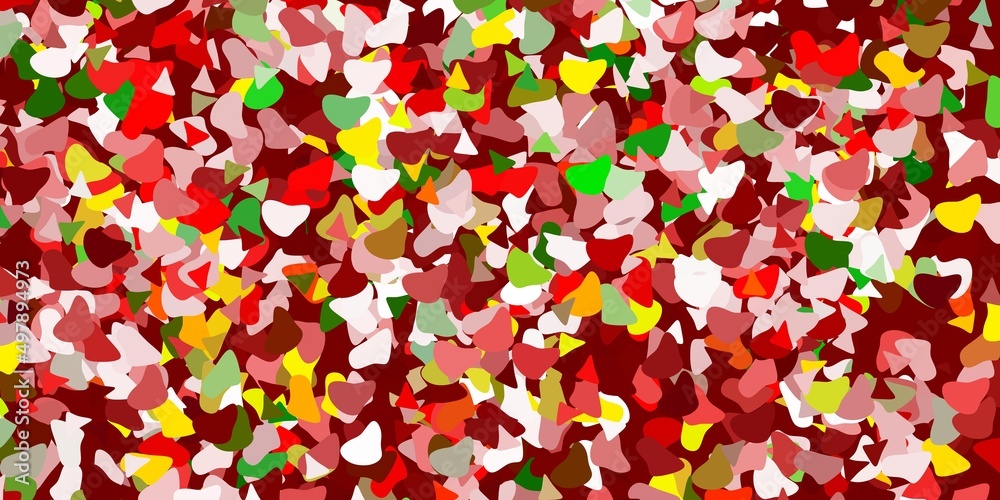 Light green, red vector template with abstract forms. Light green, red vector template with abstract forms.