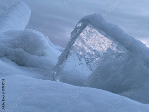 melting ice on the ice. ice on the ice. ice on the river. 