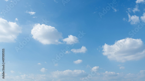 Blue sky with some white clouds © xy