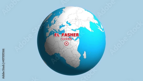 SUDAN EL FASHER ZOOM IN FROM SPACE photo