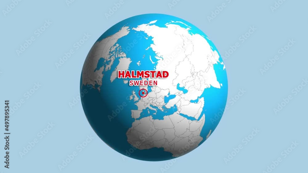 SWEDEN HALMSTAD ZOOM IN FROM SPACE SWEDEN HALMSTAD ZOOM IN FROM SPACE