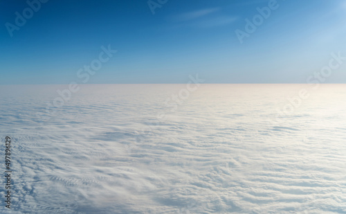 Fluffy white clouds from above