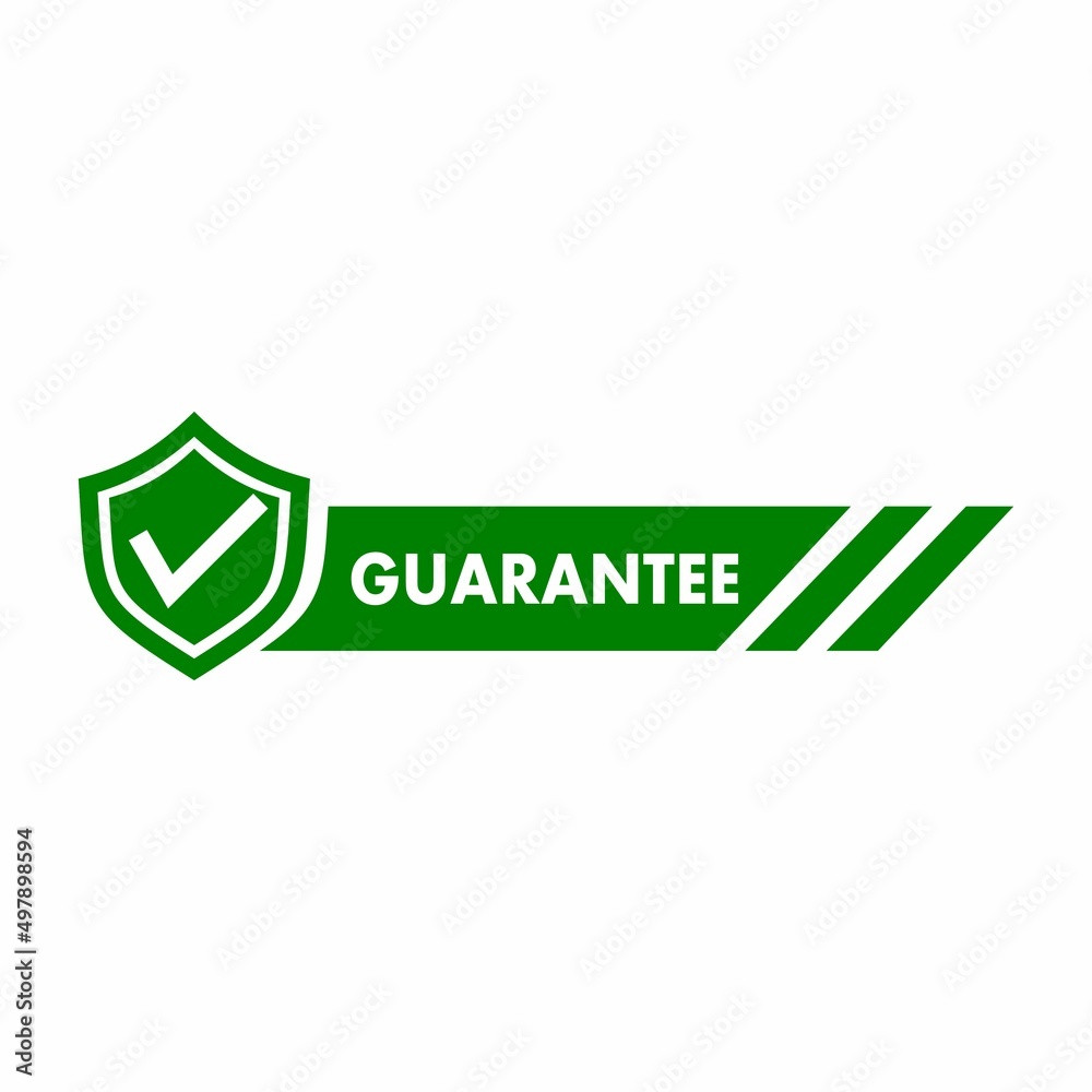 Guarantee stamp vector isolated on green background Guarantee stamp vector isolated on green background
