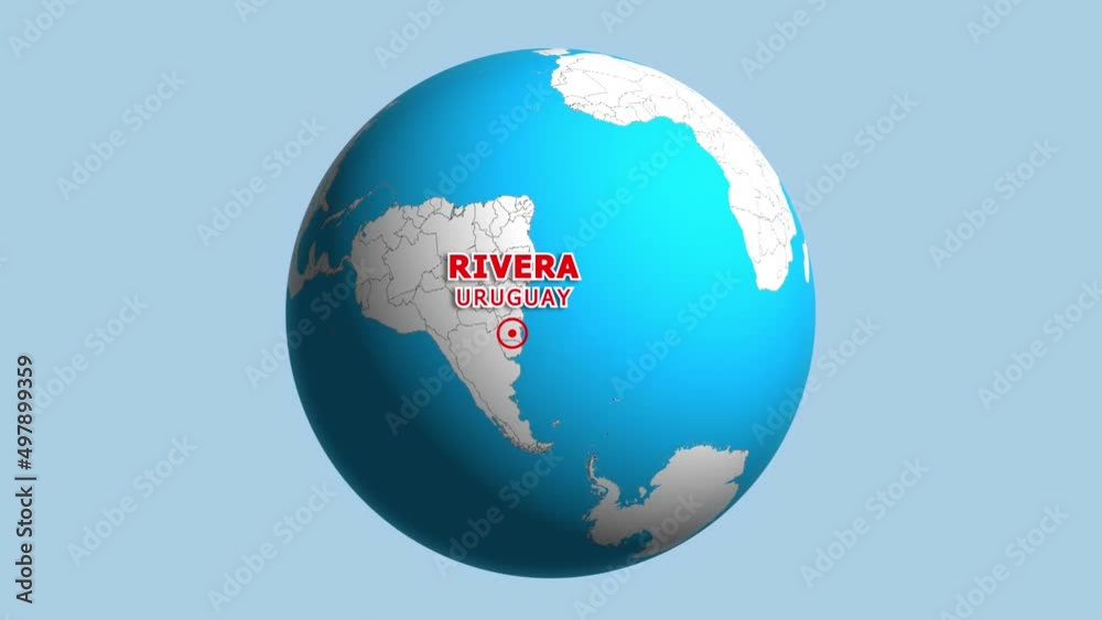 URUGUAY RIVERA ZOOM IN FROM SPACE