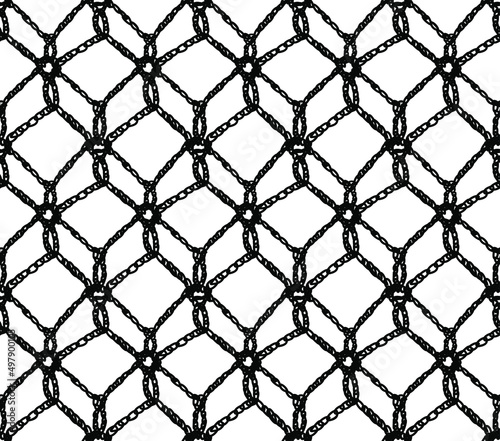 Seamless Vector Knitted Net Pattern