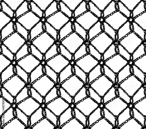 Seamless Vector Knitted Net Pattern