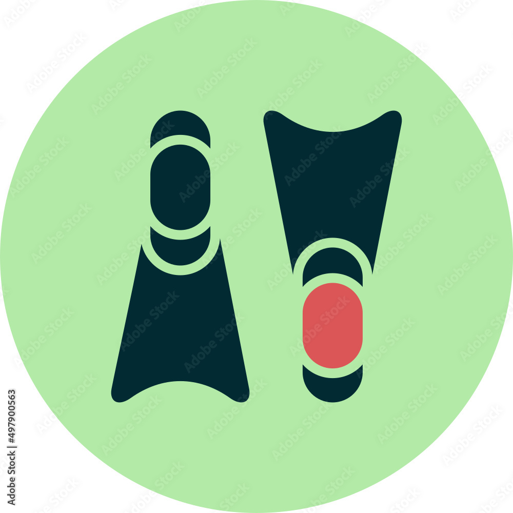 Fototapeta premium Flippers Icon