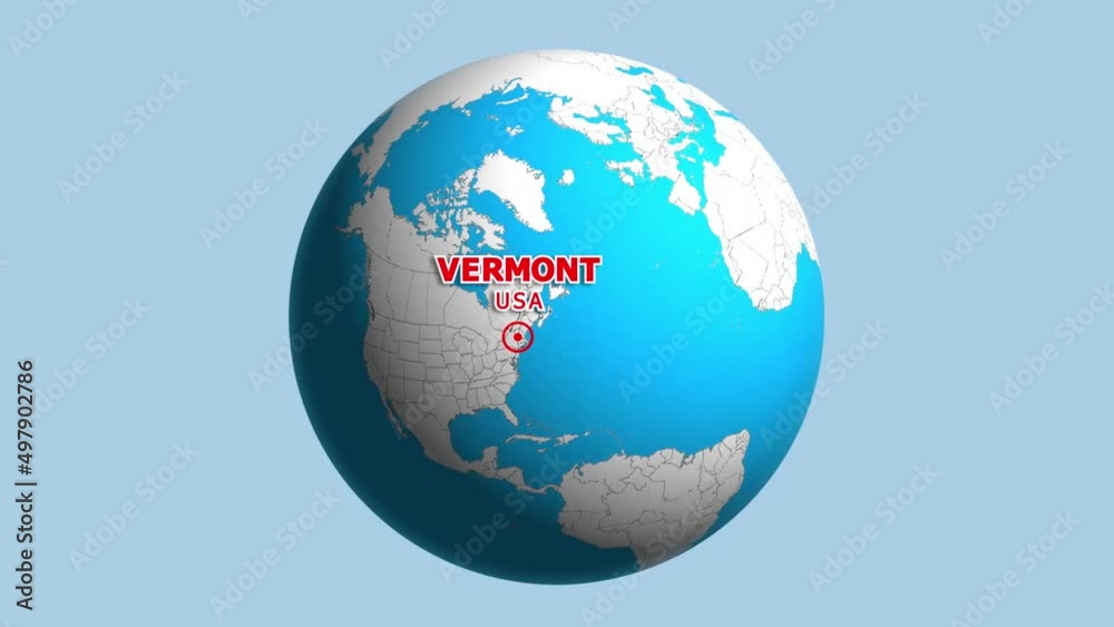 USA VERMONT ZOOM IN FROM SPACE USA VERMONT ZOOM IN FROM SPACE